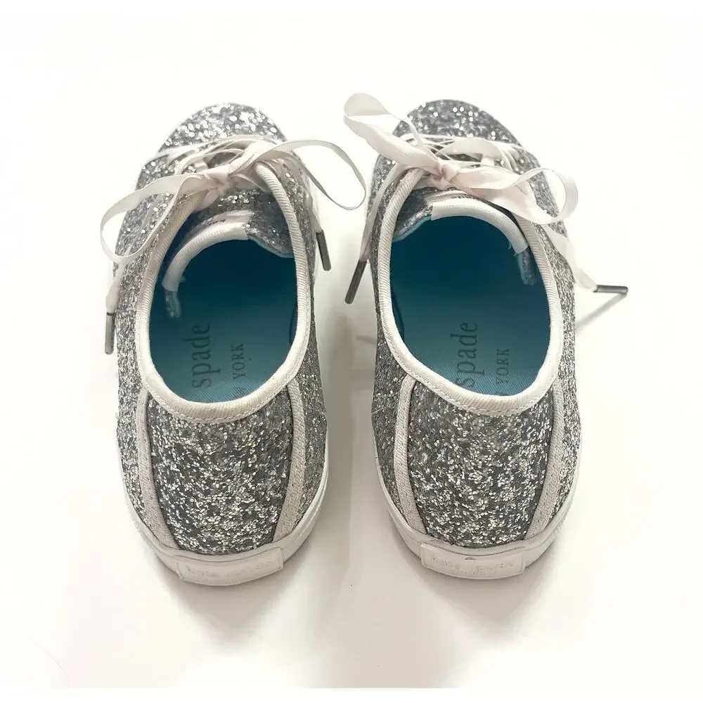 Kate Spade Trista Sneakers in Silver Glitter